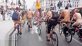bicycle video: World Naked Bike Ride London (WNBR) 2016 (Meenal 3-40, 4-29, 4-42)