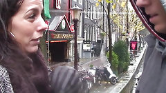 amsterdam video: Redlight hooker threeway fun for a tourist