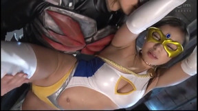 asian cosplay video: Hikari Sakuraba heroine pt 2 - big natural tits in Japanese group sex cosplay