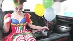 clown video: Gal in clown costume fucked by the driver for free fare