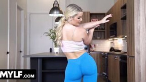 workout video: Mylf - Thick Assed Blonde Mom Submits Her Natural Curves To Please Her Bf After Hottie Workout
