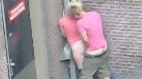 street video: Friend of mine fucks his blonde GF on the streets of Amsterdam