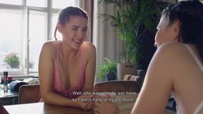 lesbian teen video: Hayli Sanders and Sybil teen lesbian sex