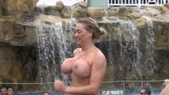 pool party video: nudist swinger pool party key west