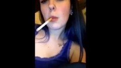 cigarette video: Anna having a cigarette again webcam