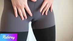 cameltoe video: Fitness Babe Makes Me Cum in Her Panties And Pull Them in Her Yoga Leggings