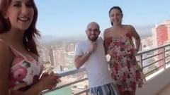 balcony video: Balcony fuck in Benidorm between two amateur couples