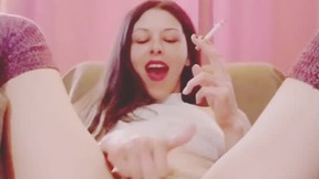 smoking video: Pussy Play While Smoking