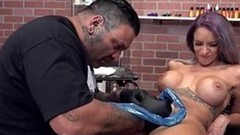 tattoo video: Vanessa Skye deepthroats a cock after getting tattooed