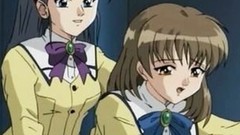 anime video: Hentai girl double fucked while in ropes