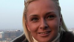 blue eyed video: Gorgeous blonde in turtleneck sweater
