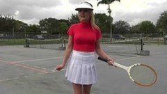tennis video: Kinky tennis player Kristina Reese gets frisky on the court