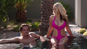jacuzzi video: Alexis Monroe blowjob and hot tub fuck with married man