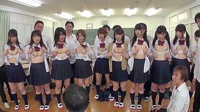 asian group sex video: T28-452 Orgy Cum School Girls Group Hypnosis Pt1