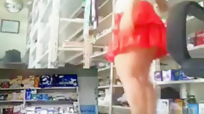 store video: Kinky Chick Masturbating At The Store