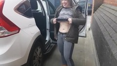 cum gargling video: Risky Outside Car Park Sex