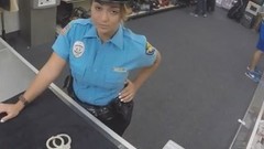 pawn shop video: Ms. police officer and her big booty banged in the pawnshop