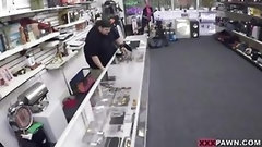 pawn shop video: She comes into the pawn shop to trade some sexual favors...