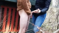 public video: Kinky amateur wife giving a helping hand in the outdoors