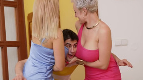 thong video: Pornstars aren't blind to see pervert's boner and exploit it