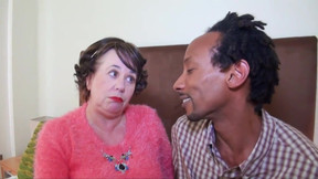 granny interracial sex video: Dark-haired Granny In England Made Love By Big Black Prick