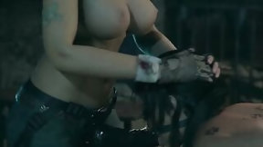hentai bondage video: Big Tit Dark Haired Bound Up Dyke Boned - Vulgar women's Extremely