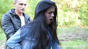 banging video: Hot Czech teen fucks a stranger in a public place