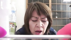 japanese granny video: Kinky Japanese lesbo sex with grandma and young bimbos