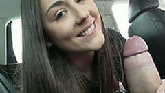 oral video: Damn hot Iva gets fucked in the backseat