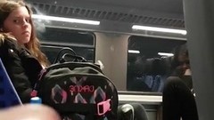 flasher video: dickflash 2 teens on train