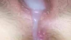 own cum video: My cum dripping out of her part 2