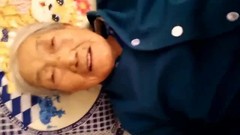 asian granny video: Chinese 75yo Granny Creampie
