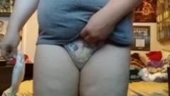 diaper video: Putting Fresh Pullup over wet Nighttime Princess Pull-Up