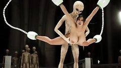 alien video: 3D Babe Brutally Gangbanged by Aliens!