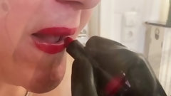 gloves video: Dressing Up in Latex for Fetish Masturbation Video