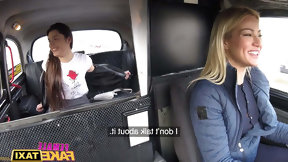 backseat video: Female Fake Taxi Backseat lesbian orgasm lessons