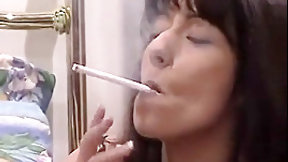 smoking video: Mommy gives son a sloppy smoking blowjob