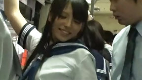 japanese school uniform video: Ride the School Bus only to Grope, Fuck and Creampie Young Japanese Girl