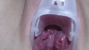 speculum video: Beautiful nympho tight busty teen hottie nympho exploring cervix & deep vagina with speculum