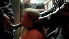 theater video: Brutal BDSM gangbang in sex cinema kino theater Natasha Nice