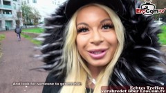 fitness video: EroCom Date – German blonde fitness bitch picks up student