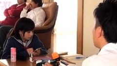 japanese teen pov video: Jap teen in uniform sucks POV