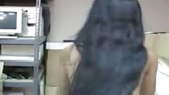 backroom video: Amateur brunette fucked in the back room