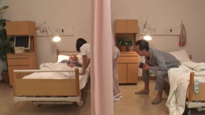 japanese nurse video: Japanese nurse gets intimate with older lover