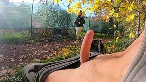 dick flash video: Plump Busty Hottie Satisfies the Exhibitionist's Sexual Needs With Blowie And Titjob In the Park