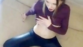 whaletail video: Whaletail Girl in Black Leggings and Thong
