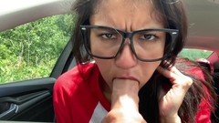 hairy indian video: I Got Horny While Driving So I Stop To Fuck My Dildo In The Car For A Bit