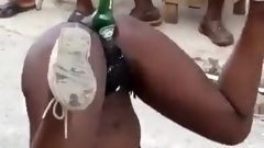 jamaican video: Jamaican girl fucking  with a bear bottle