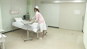 japanese nurse video: Japanese nurse creampied at hospital bed!