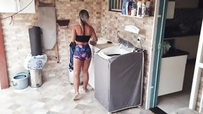 latina video: I came into the butt of my next door's Bombshell fiance who was laying out clothes into the backyard!